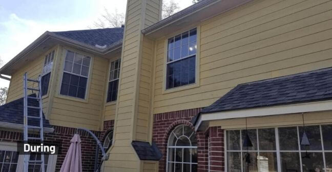 installing hardie siding on a house in the woodlands texas