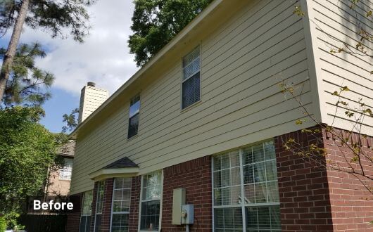 back house before patio cover in The Woodland Texas