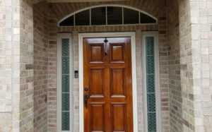 exterior door refinishing and painting in The Woodlands Texas