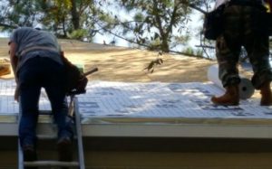 installing new roof with GAF tigerpaw underlayment instead of typical felt paper that most roofers use