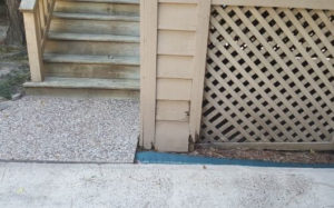 rotted wood siding and trim on house in The Woodlands Texas