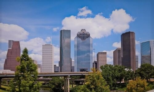 Houston TX view from below