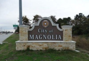 Magnolia texas welcome sign