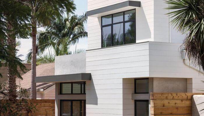Tropical White Hardie House Siding Design