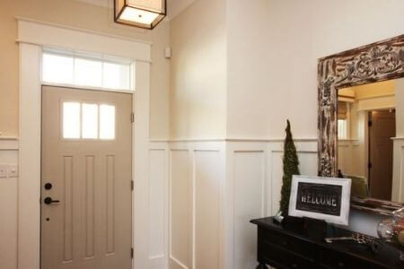 Choice Cream from Sherwin Williams in Front Entry of House interior painting from Mr. Happy House