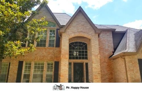 rake end on fascia and exterior trim repair in The Woodlands, Texas