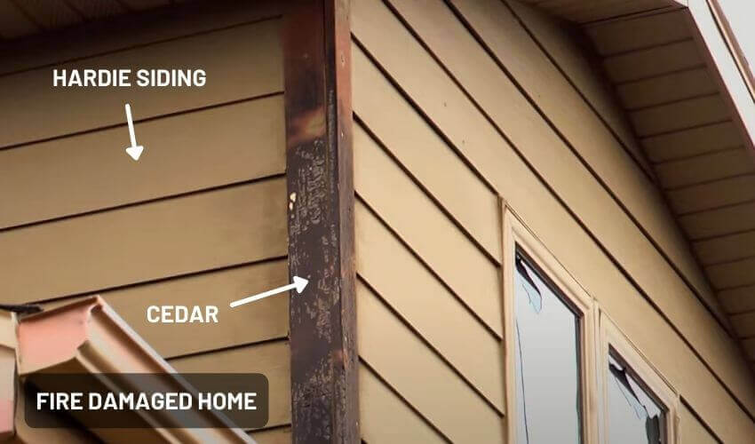 Hardie Siding fire resistance on home