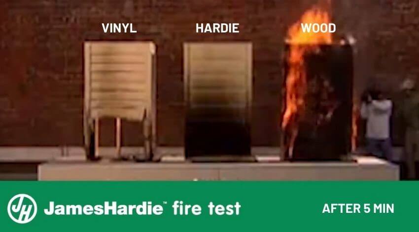 Hardie Siding fire test