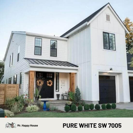 Pure White SW 7005 on Exterior
