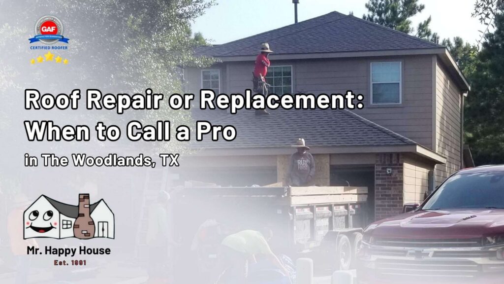 Roof Repair or Replacement in The Woodlands When to Call a Pro